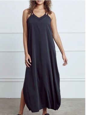 Shebird Savannah sexy Strappy luxuriously soft Maxi built in Bra Dress, pockets